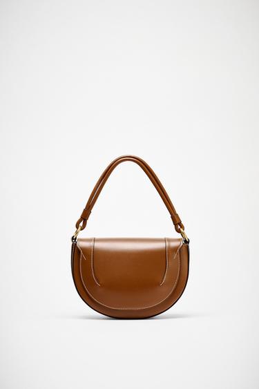 BANDOLERA PESPUNTE CANVAS - Tostado oscuro de Zara