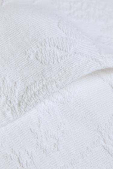 COTTON JACQUARD CUSHION COVER - White by Zara - Image 2