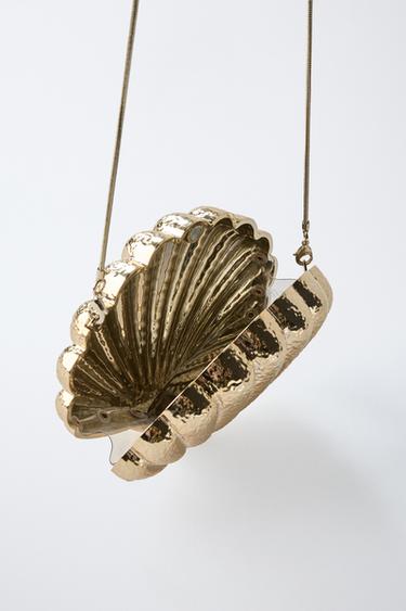 METALLIC SHELL CROSSBODY BAG - Golden by Zara - Image 2