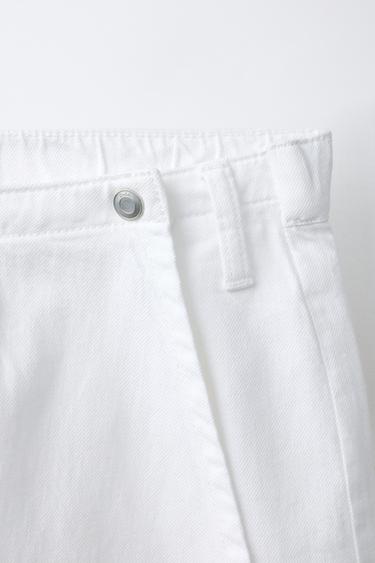 DENIM BERMUDA SKIRT - White by Zara - Image 2