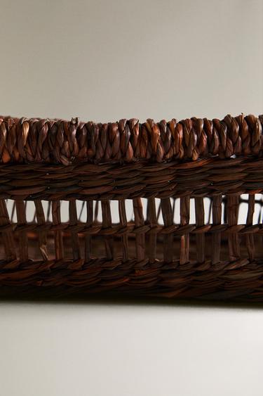 PANIER RECTANGULAIRE ALGUES - Marron foncé de Zara - Image 4