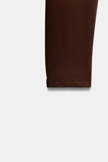 BODY EN POLYAMIDE À ENCOLURE CARRÉE - Chocolat de Zara - Image 6