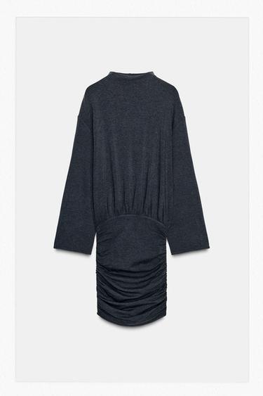 SOFT DRAPED DRESS - Dark anthracite by Zara