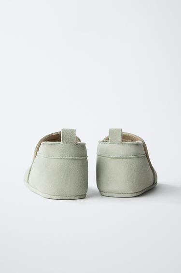 CHAUSSURES EN CUIR - Bleu ciel de Zara - Image 4