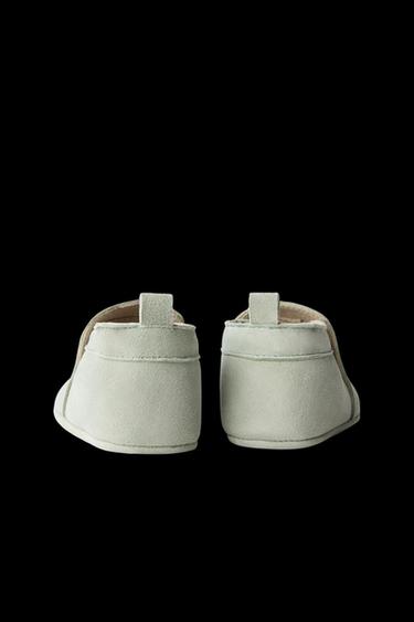 LEATHER SHOES - Sky Blue by Zara