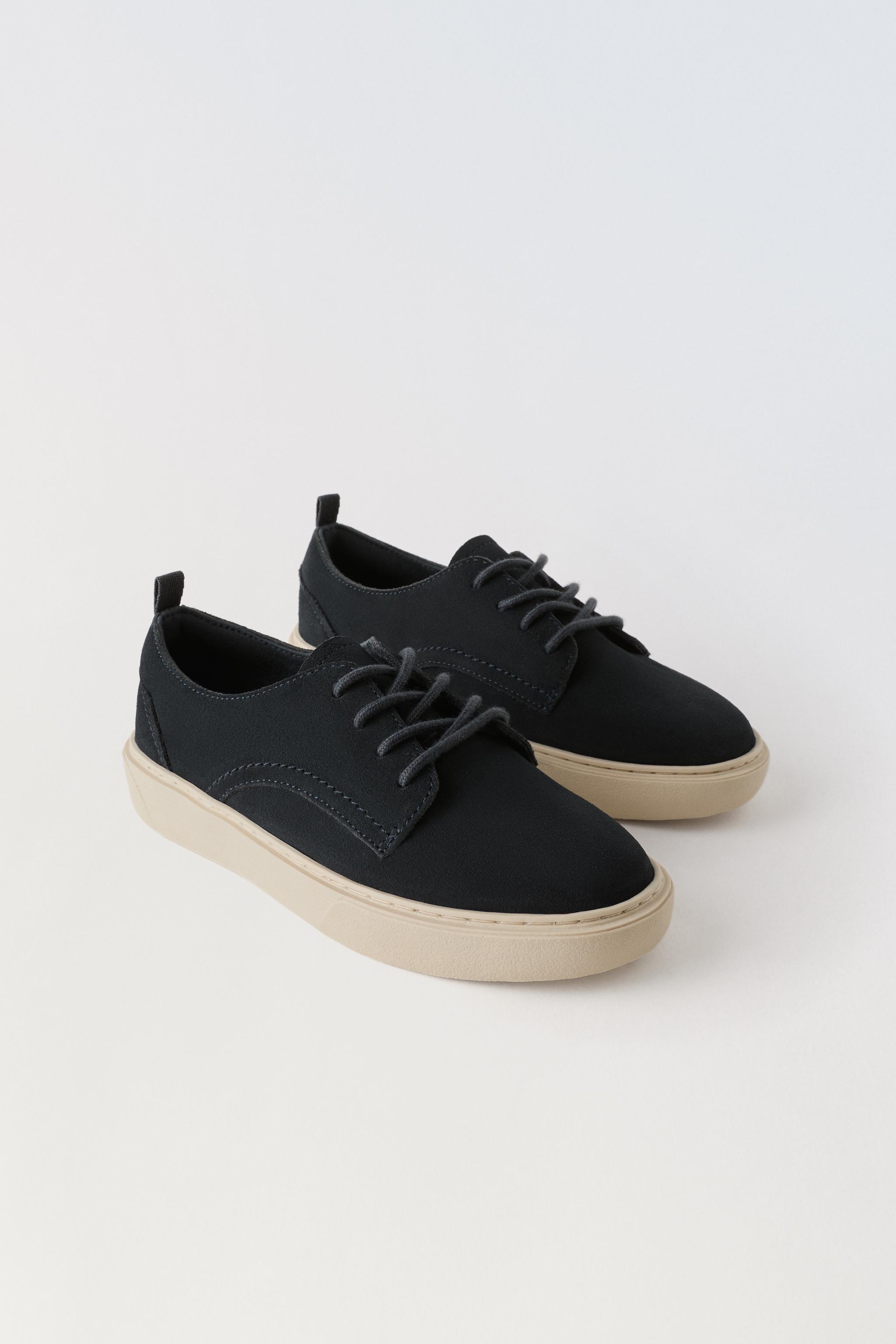 Zara blue 2024 suede shoes