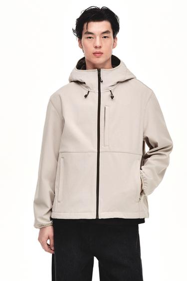 TECHNICAL FLEECE MIX JACKET - Grey / Tan by Zara