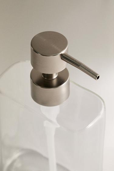 LETTER BOROSILICATE GLASS SOAP DISPENSER — Transparent 2