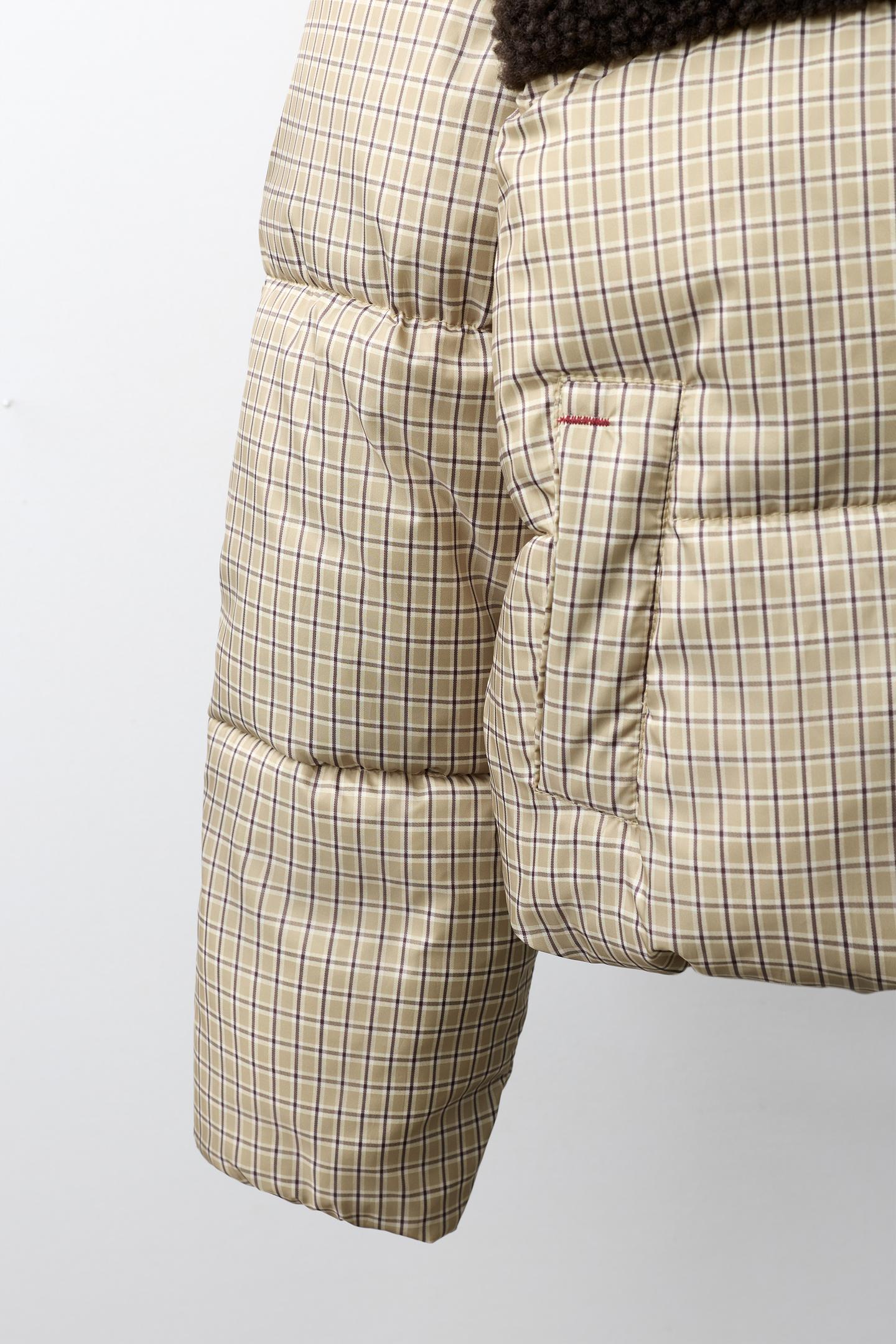 Детская куртка Zara Checked Faux Shearling Padded, цвет: Экрю / Коричневый — фото 7