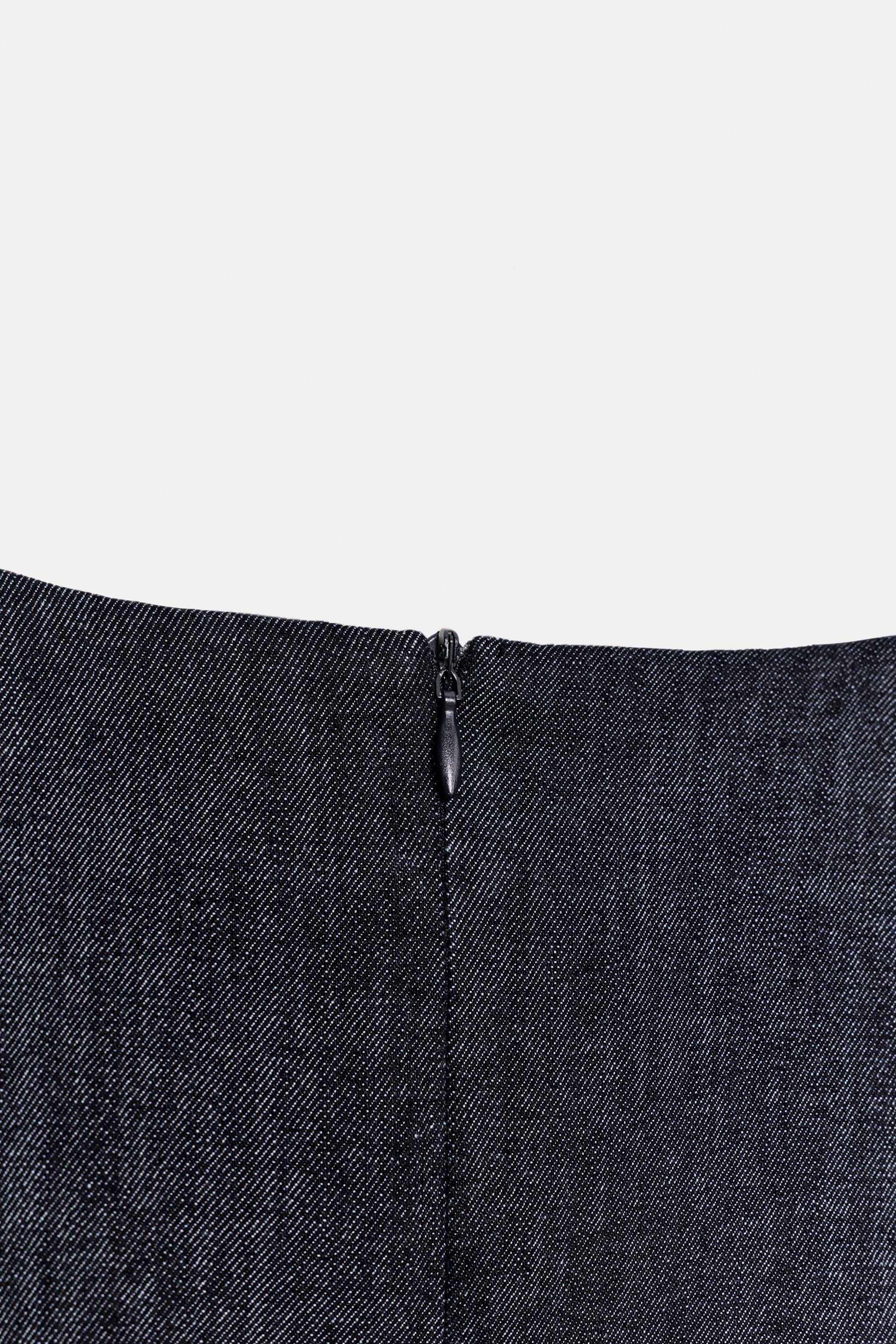 ROBE COURTE EN DENIM Z1975 À MANCHES BOUFFANTES