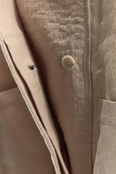 LIMITED EDITION 100% LINEN CONTRAST WAISTCOAT - Beige by Zara - Image 6