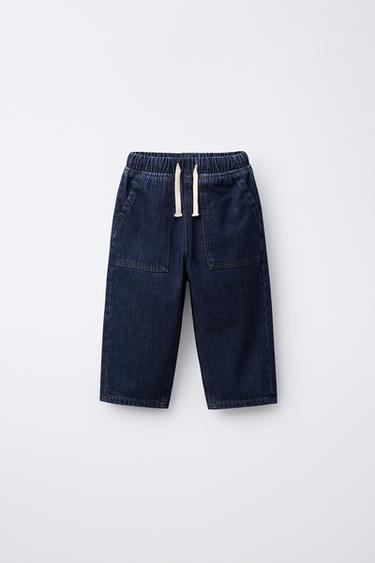 JEANS BAGGY POCKETS - Blue by Zara