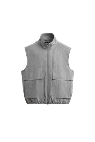リラックステクニカルベストグレー/ブルーZaraのリラックステクニカルベスト - グレー/ブルー 