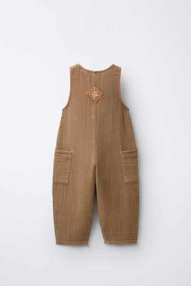 PETO LARGO RÚSTICO PARCHES - Marrón claro de Zara