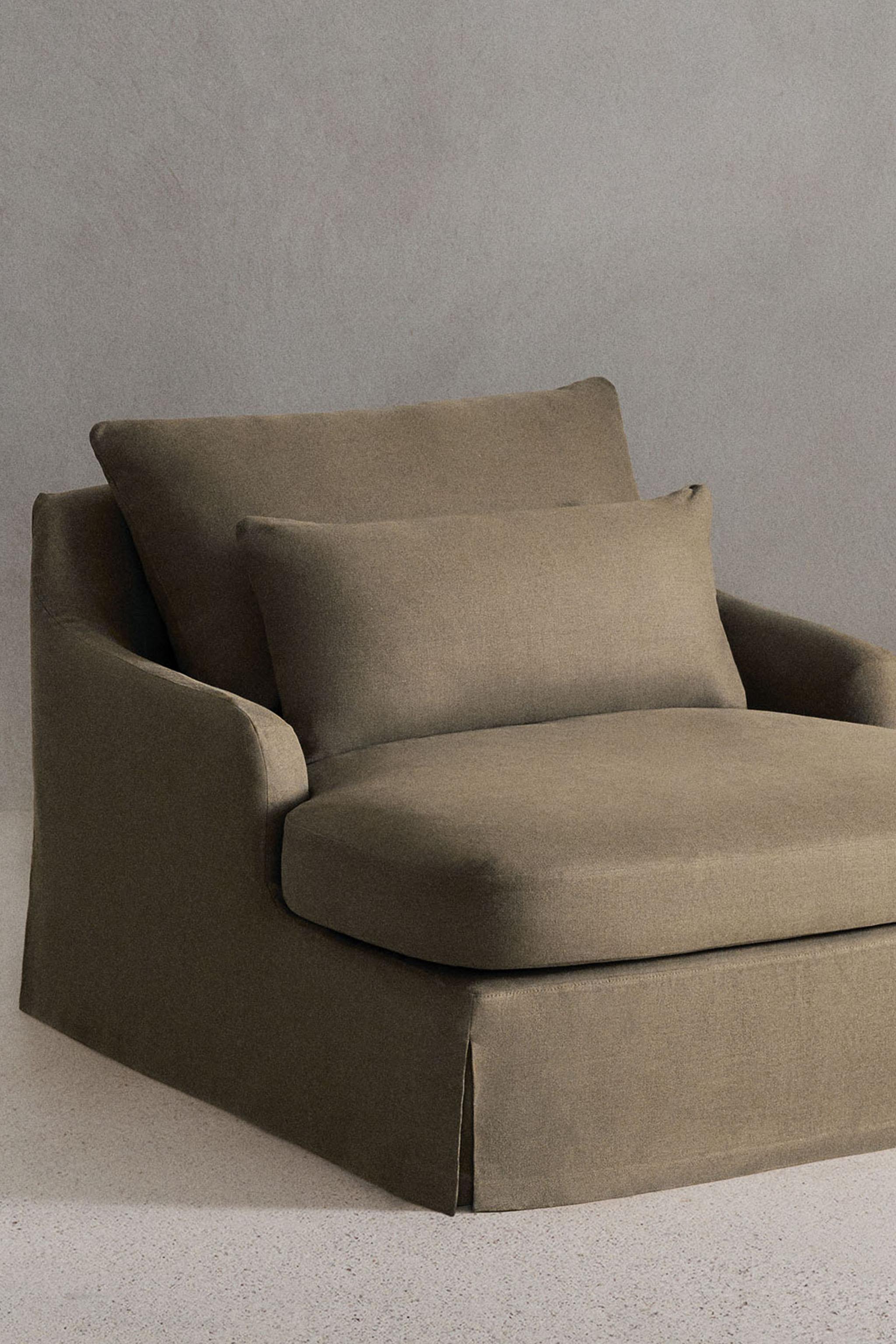 LOVESEAT 01 LINEN COVER — Gray