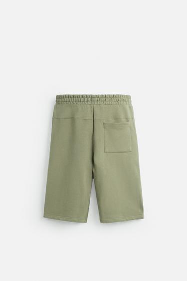 OVERSIZED FIT JOGGER BERMUDA SHORTS - Dark khaki by Zara - Image 6
