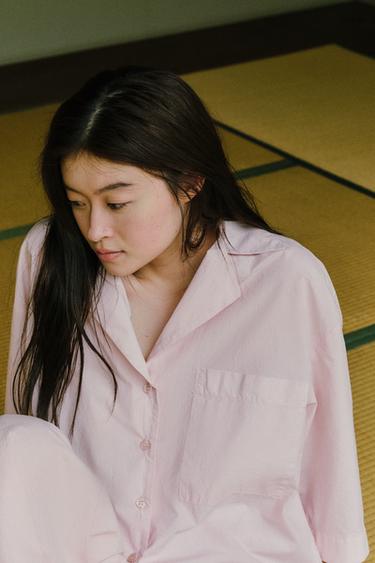 ZW COLLECTION CROPPED SHIRT - Pink by Zara