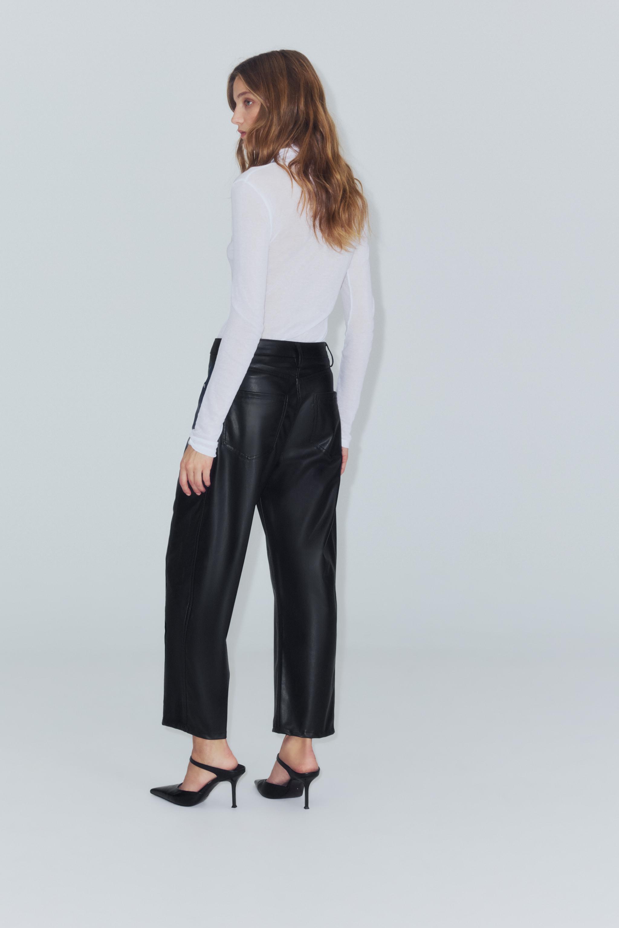 PANTALON ANKLE MATIÈRE SYNTHÉTIQUE ZW COLLECTION