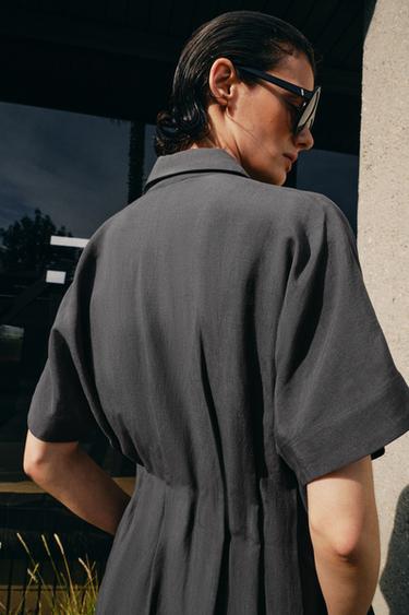 ZW COLLECTION SHIRT DRESS - Grey by Zara