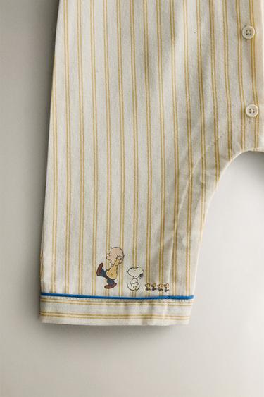 CHILDREN'S PEANUTS™ FLANNEL ROMPER - Light beige by Zara - Image 3