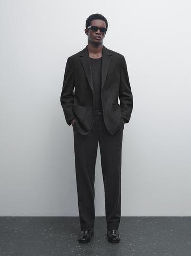 Zara Wool blend trousers - Anthracite Gray - Image 0