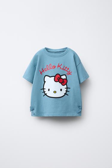 HELLO KITTY © SANRIO BOWS T-SHIRT - Mid-blue by Zara - Image 0