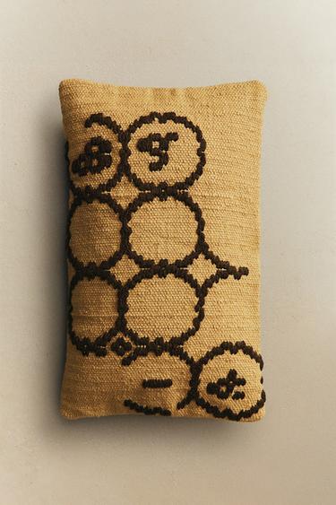KILIM CUSHION COVER - Light beige by Zara