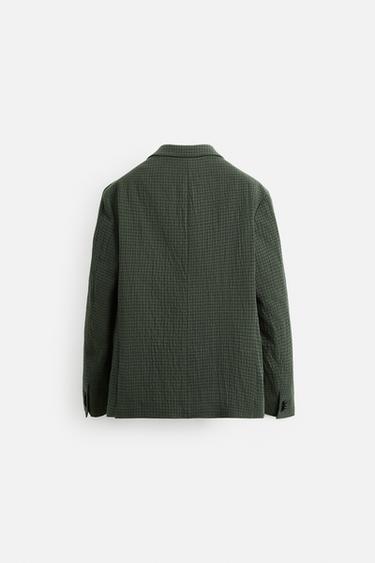 BLAZER PIED-DE-POULE - Kaki de Zara - Image 7