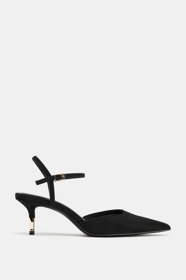 HEELED SLINGBACK SHOES - Black by Zara
