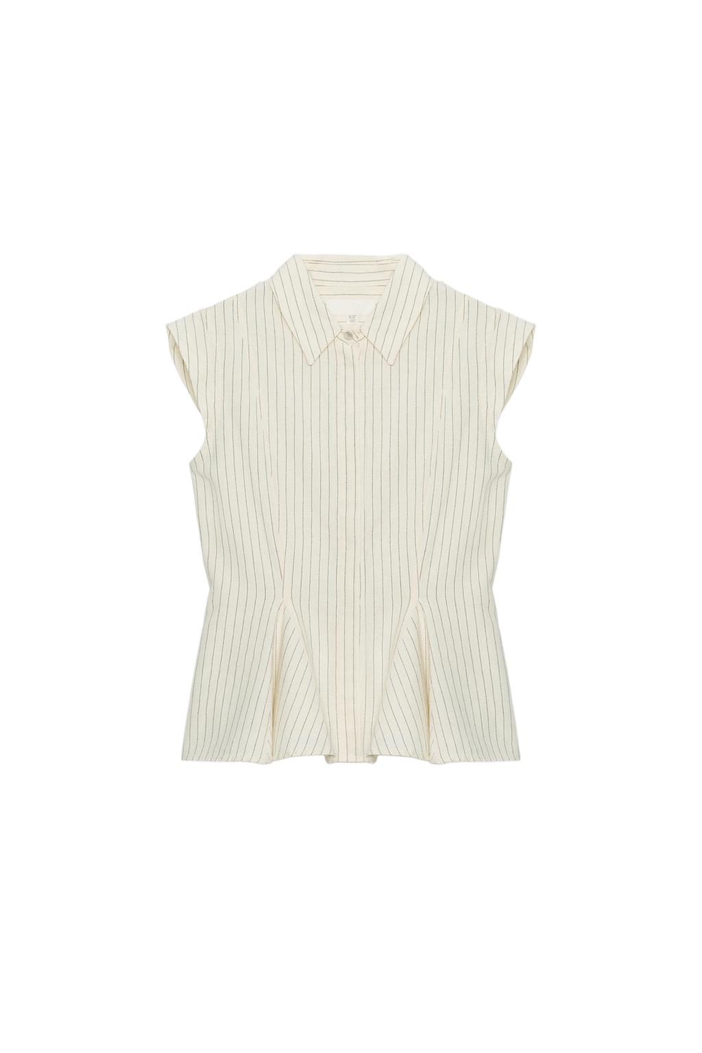 ZW COLLECTION STRIPED PEPLUM SHIRT - image 3
