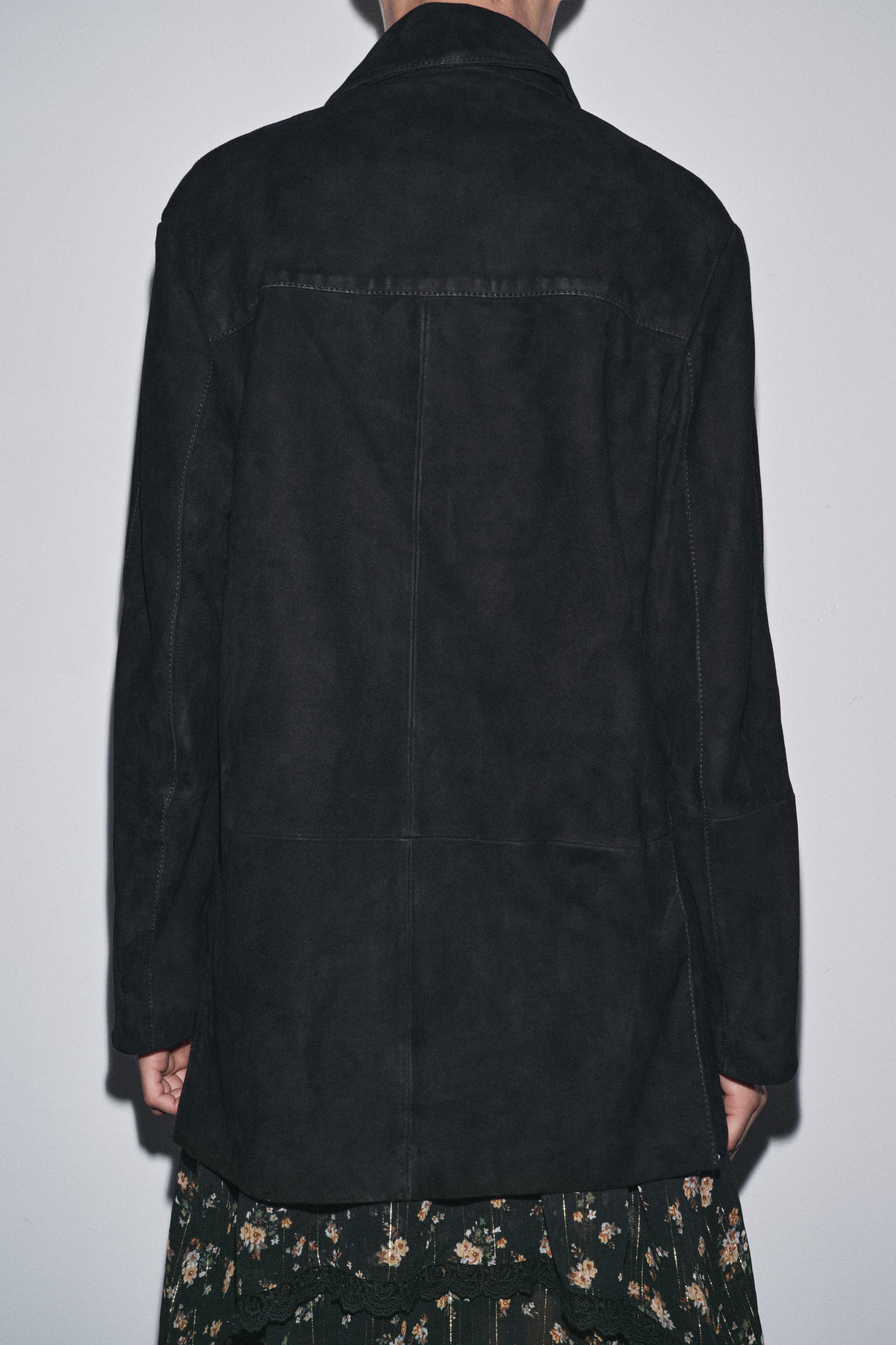 LIMITED EDITION ZW COLLECTION 100% SUEDE OVERSIZE BLAZER