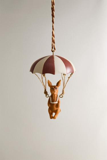 Zara DOG WITH A PARACHUTE CHRISTMAS TREE ORNAMENT - Brown