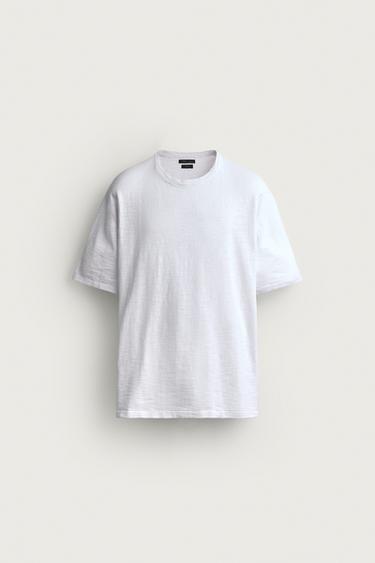 TEXTURED KNIT T-SHIRT - White by Zara