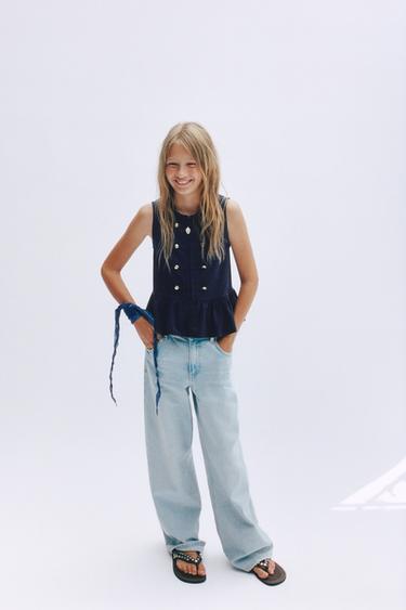 FROG FASTENING T-SHIRT - navy by Zara