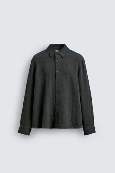 FLOWING RELAXED FIT SHIRT - Grey by Zara