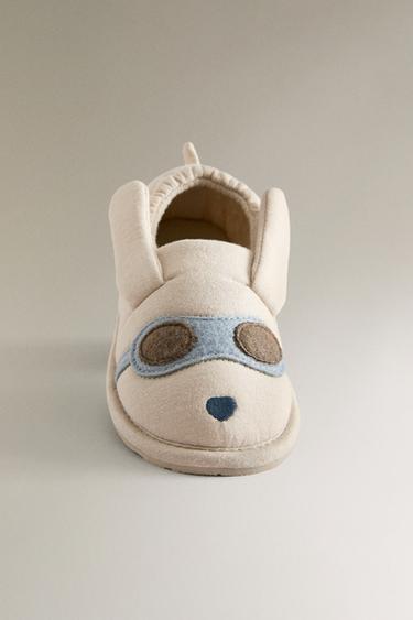 CHILDREN'S DOG SLIPPERS - Light beige by Zara - Image 4