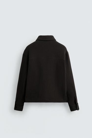 SURCHEMISE POLO STRUCTURÉE - Marron de Zara - Image 7