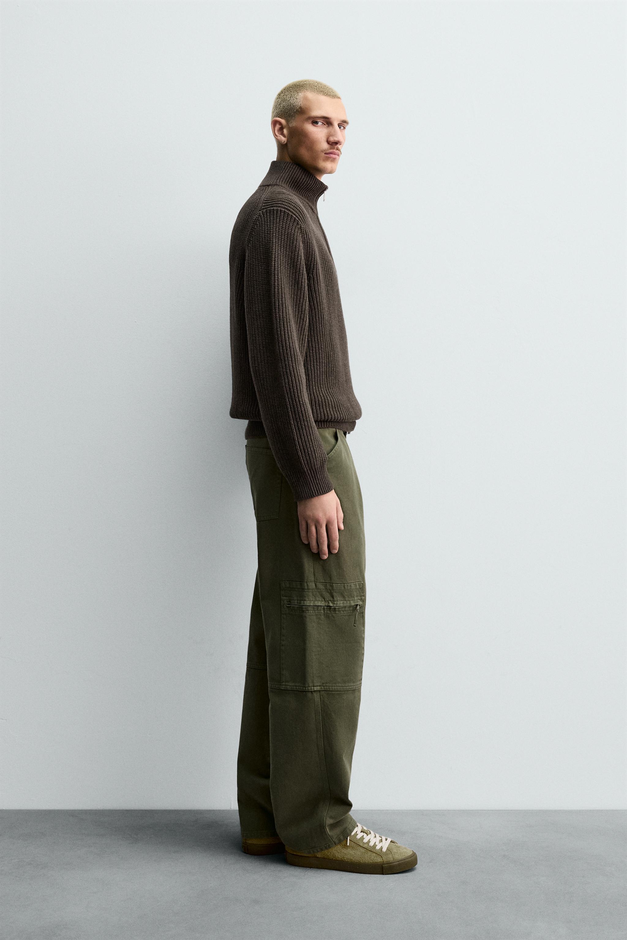 WASHED RELAXED FIT CARGO PANTS