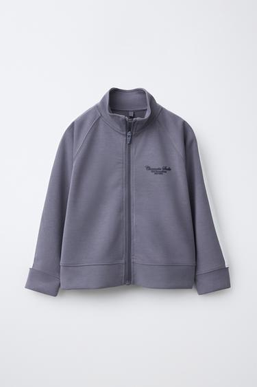 SWEAT À BANDES EN CONTRASTE AVEC MODAL - Gris de Zara