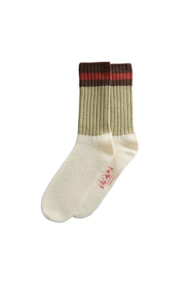STRIPED WOOL SOCKS - Red by Zara
