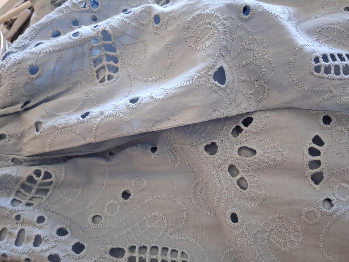ZW COLLECTION CAPE SKIRT WITH CUTWORK EMBROIDERY - Image 4