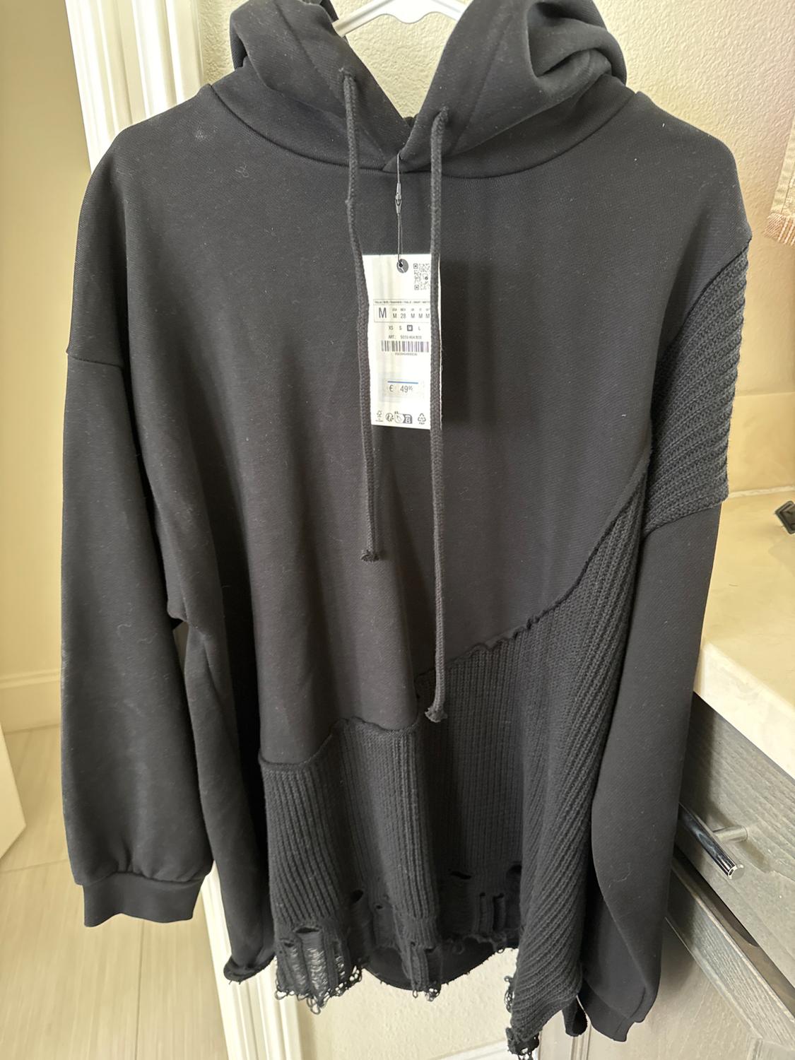 COMBINATION RIPPED TRICOT SWEATSHIRT