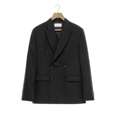 Zara 100% WOOL DOUBLE BREASTED SUIT BLAZER - Black