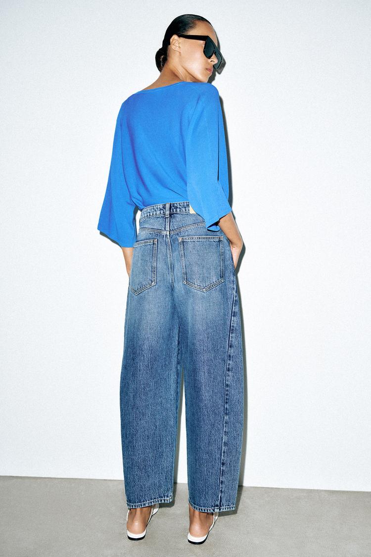Jeans Z1975 de cintura alta con costuras tipo barril 7