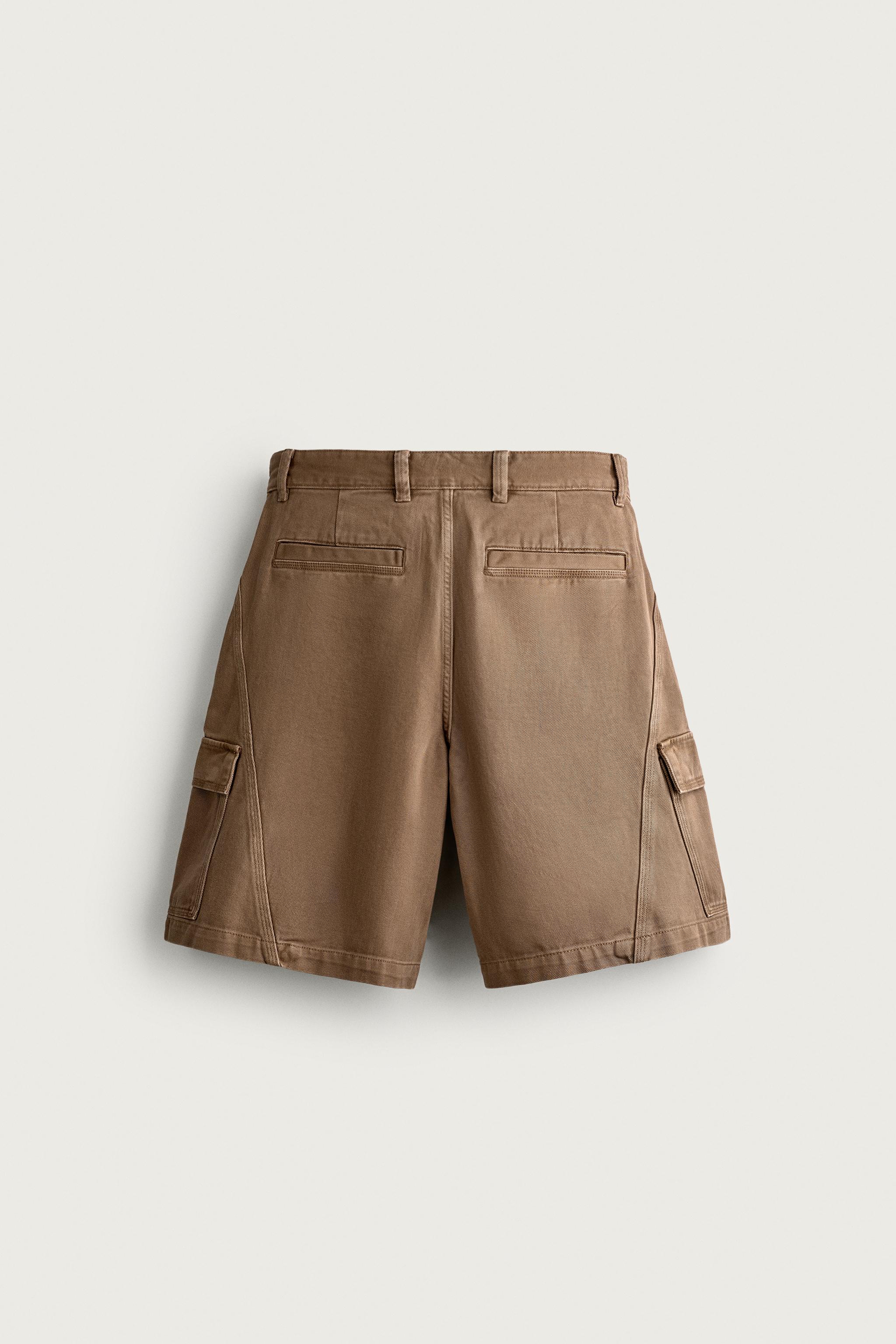 ABSTRACT PRINT RELAXED FIT CARGO SHORTS