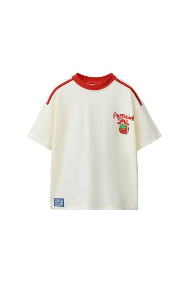 CAMISETA ESTAMPADA TOMATES - Crudo de Zara