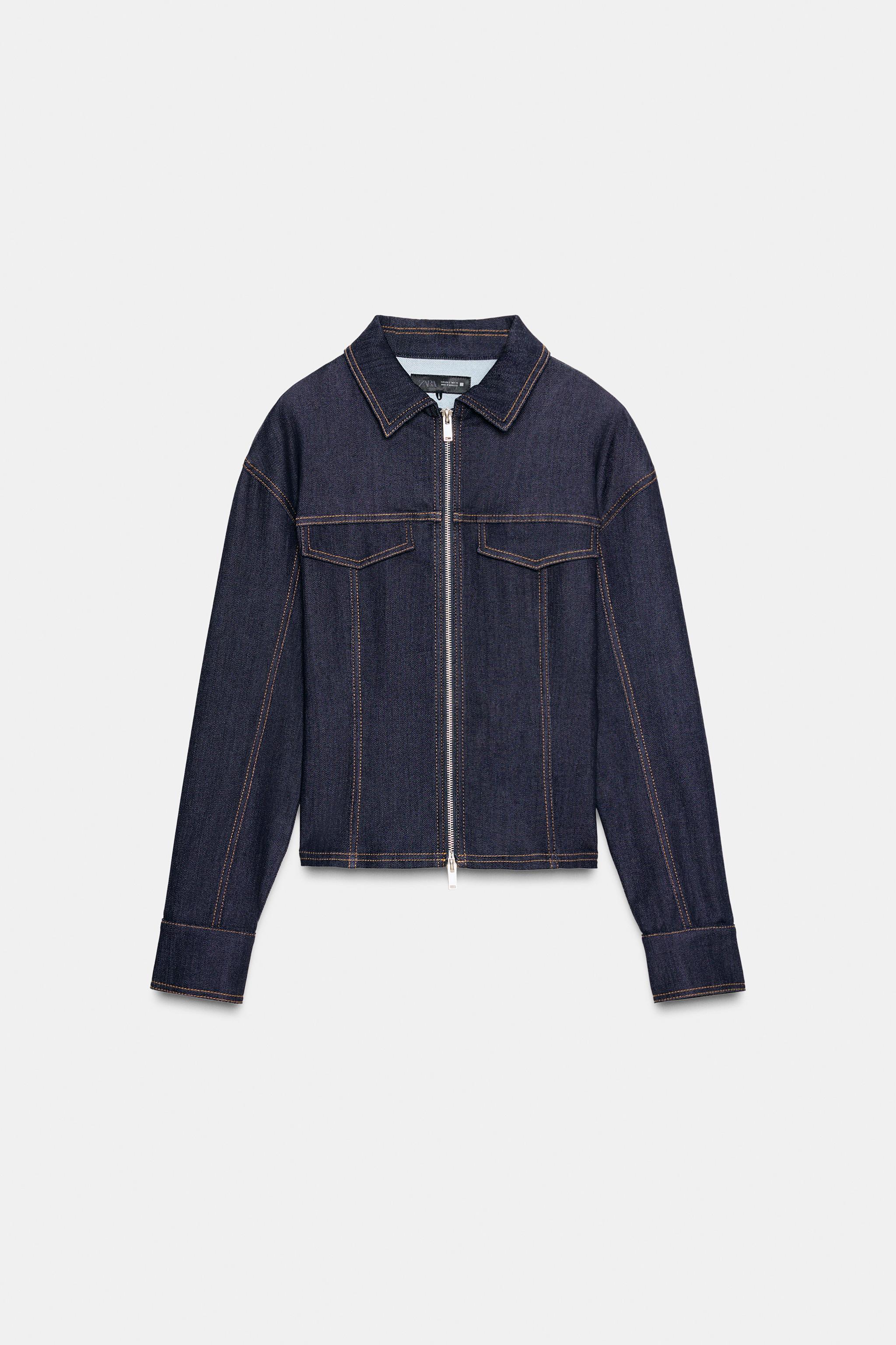 Z1975 FITTED DENIM JACKET - Indigo | ZARA United States