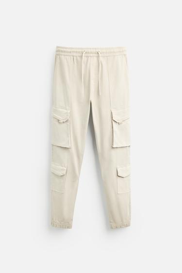 CARGO TROUSERS WITH POCKETS - Beige by Zara