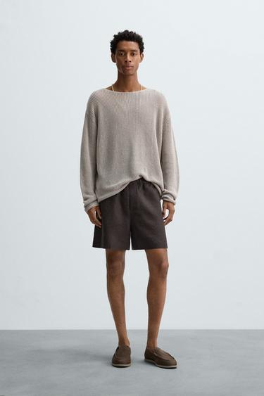 DURCHBRICHPULLOVER AUS HANF - Steingrau von Zara - Bild 0