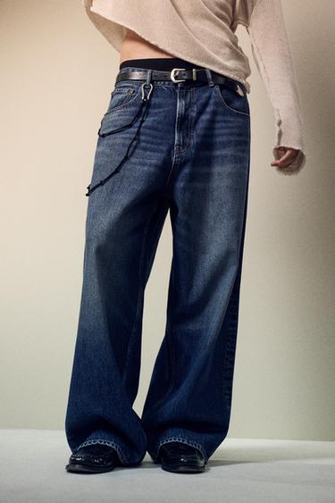 Zara BAGGY FIT JEANS - Blue